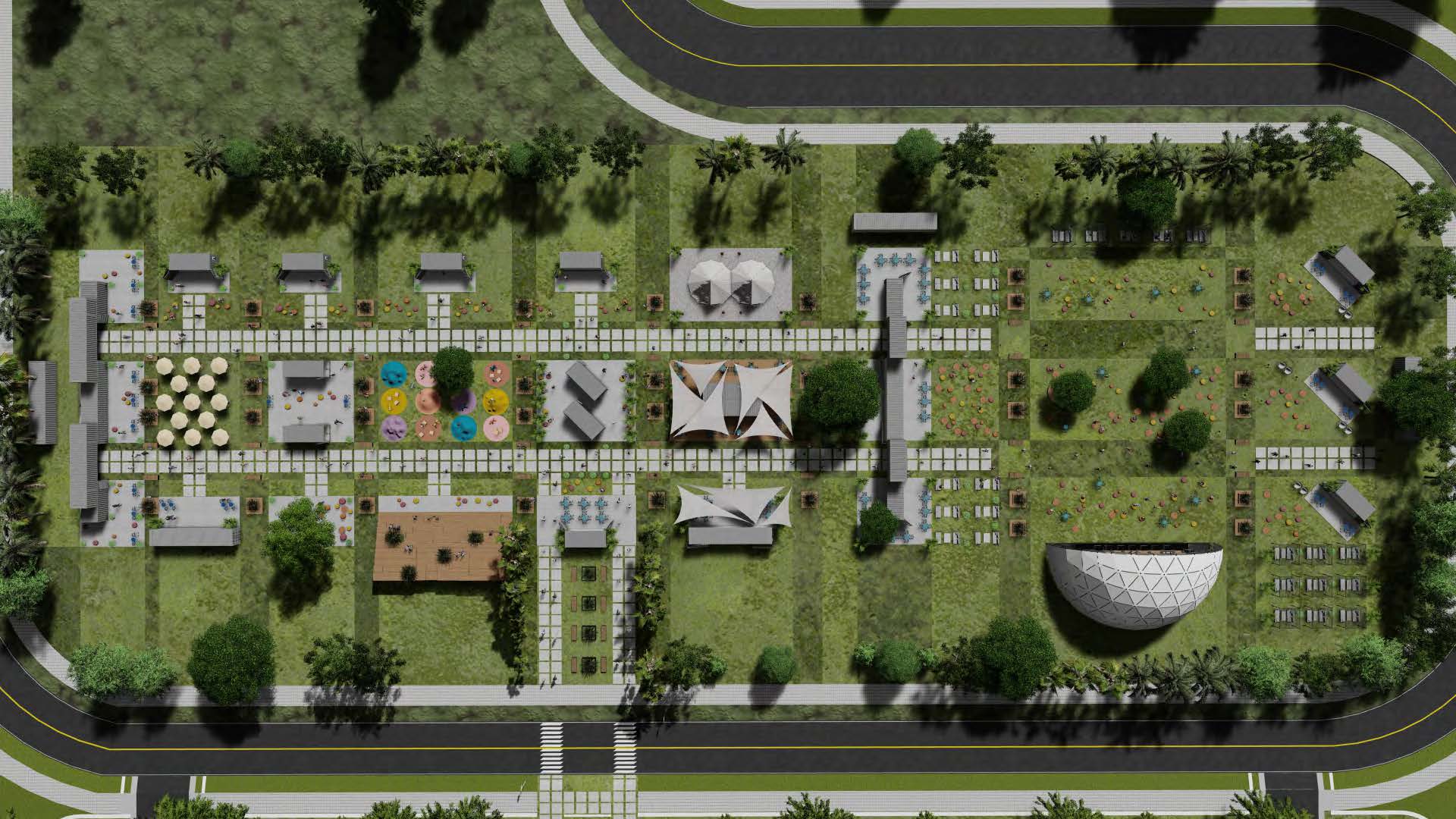 Homestead Town Center Phase One Container Park 3D Rendering